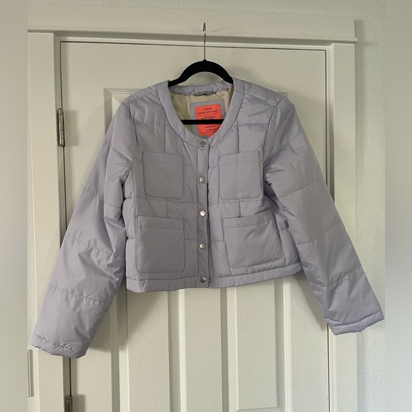 Jcrew puffer L lavender